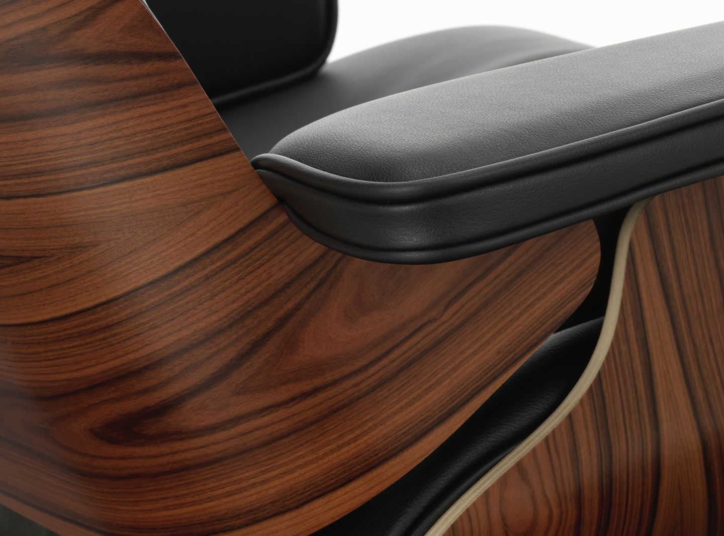 Eames Lounge Chair & Ottoman Sessel VORZUGSKOMBINATION Leder Premium Palisander Vitra 