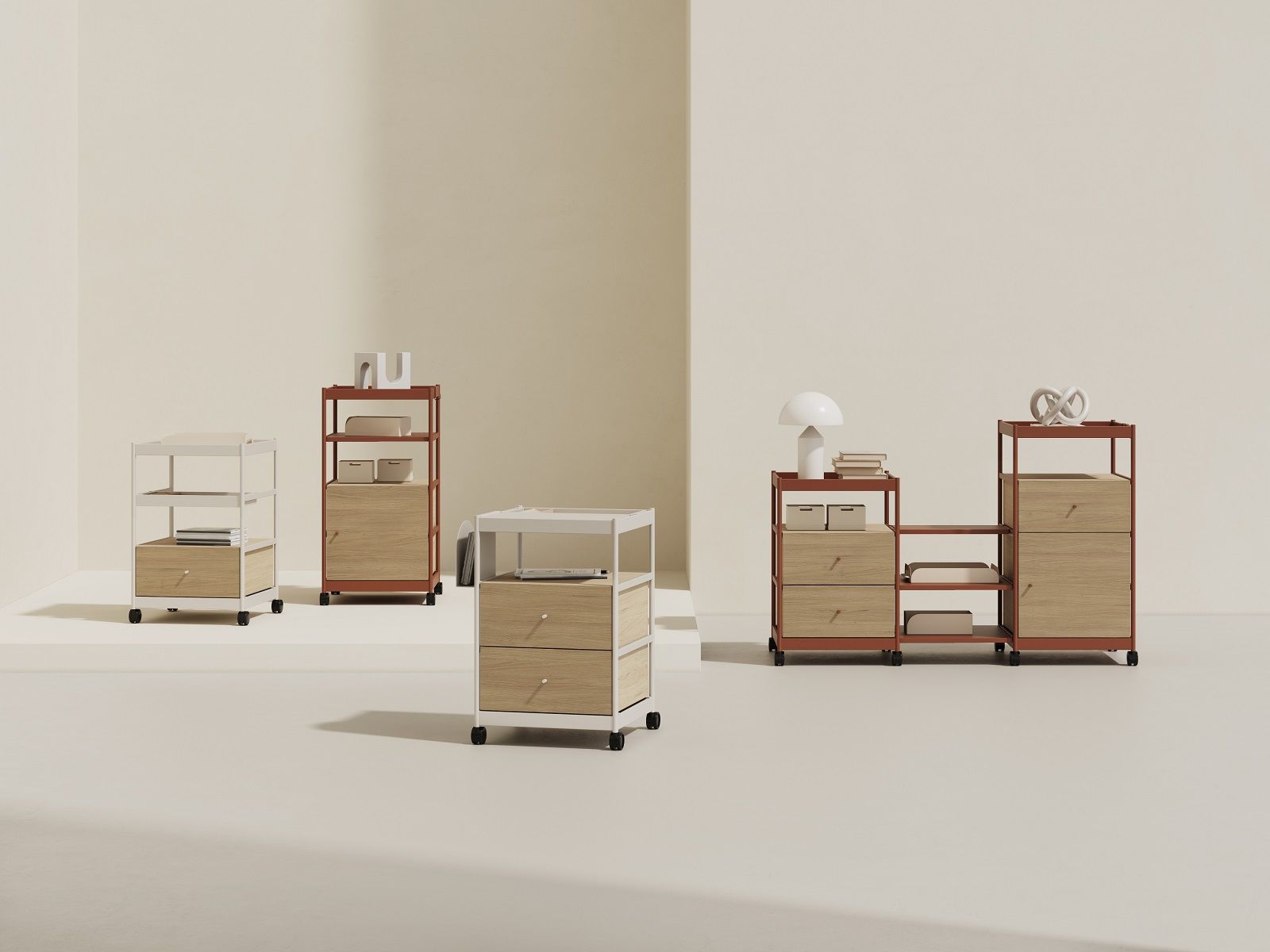 Beside Office Trolley Regalelement / Kommode Mizetto QUICK SHIP