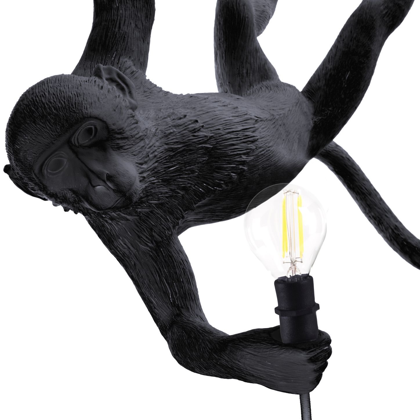 Monkey Lamp Swing Pendelleuchte Seletti Schwarz