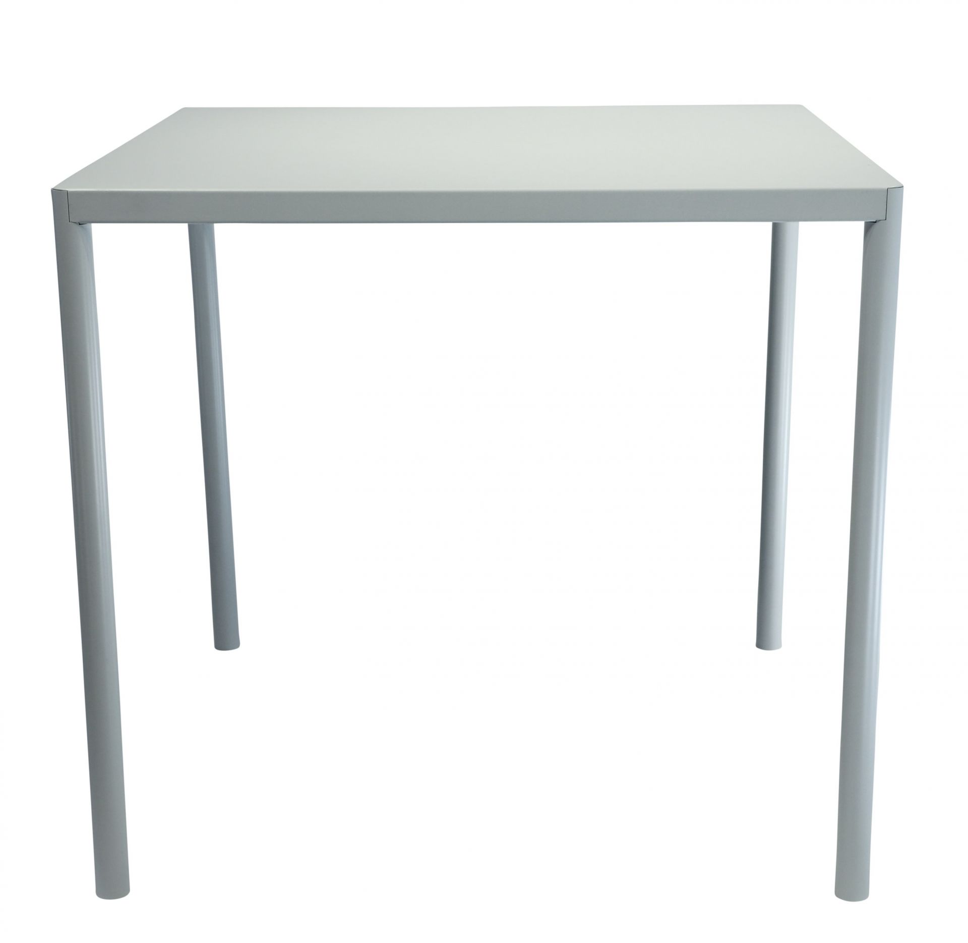 Weißer Jan Kurtz Live Tisch für den Außenbereich, quadratisch mit vier Beinen.