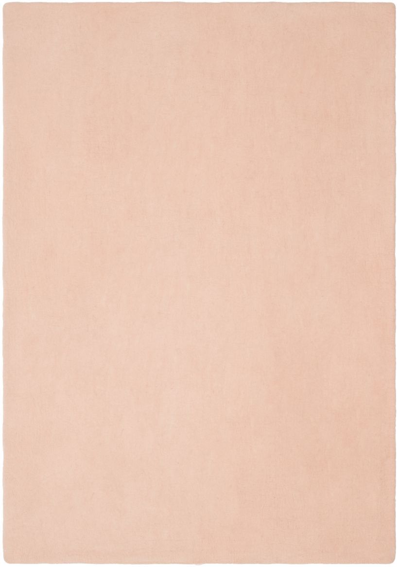 Rechteckiger, rosa Filzteppich (160x230 cm) von myfelt, Modell Merle. Hochwertiger Wollteppich für Wohnzimmer und Schlafzimmer.