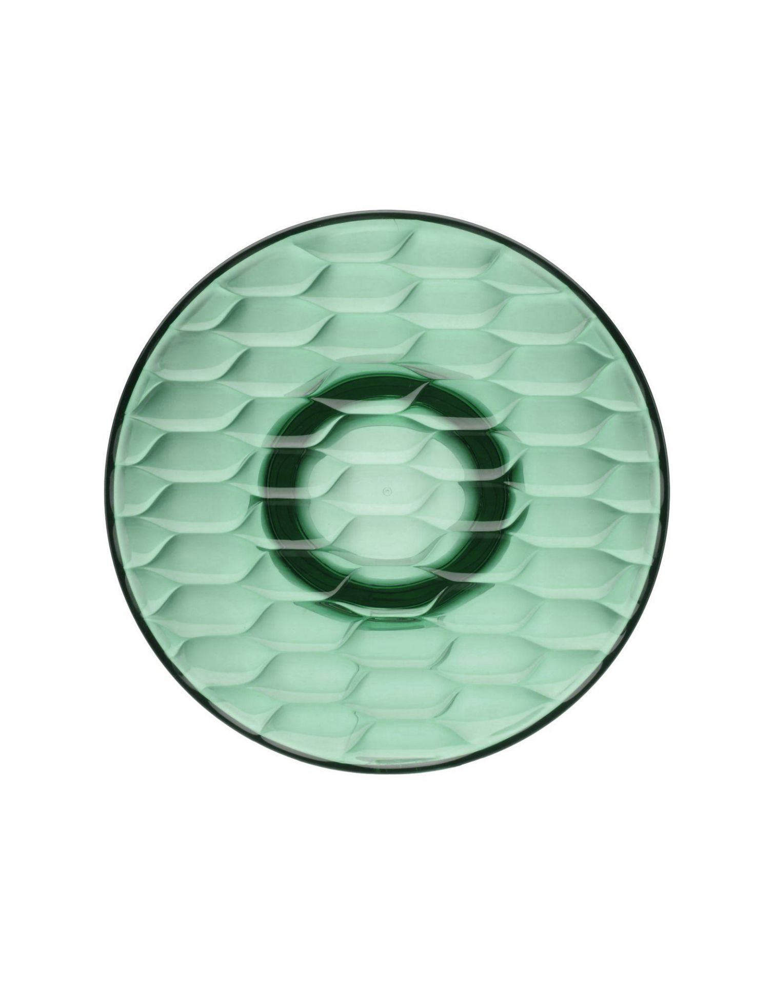 Grüner Jellies Coat Hangers Garderobenhaken von Kartell, runde Form mit Reliefmuster und Haken.