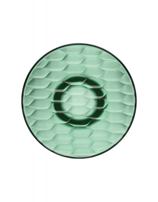 Grüner Jellies Coat Hangers Garderobenhaken von Kartell, runde Form mit Reliefmuster und Haken.