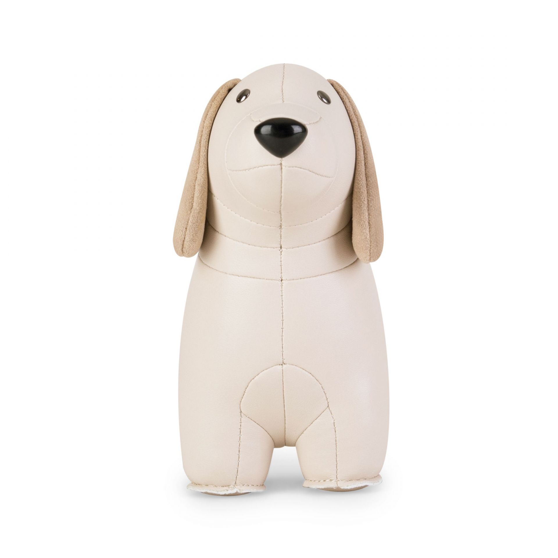 Buchstütze Dackel in Weizen und Braun von Züny: Dekorativer und schwerer Buchhalter in Hundeform.