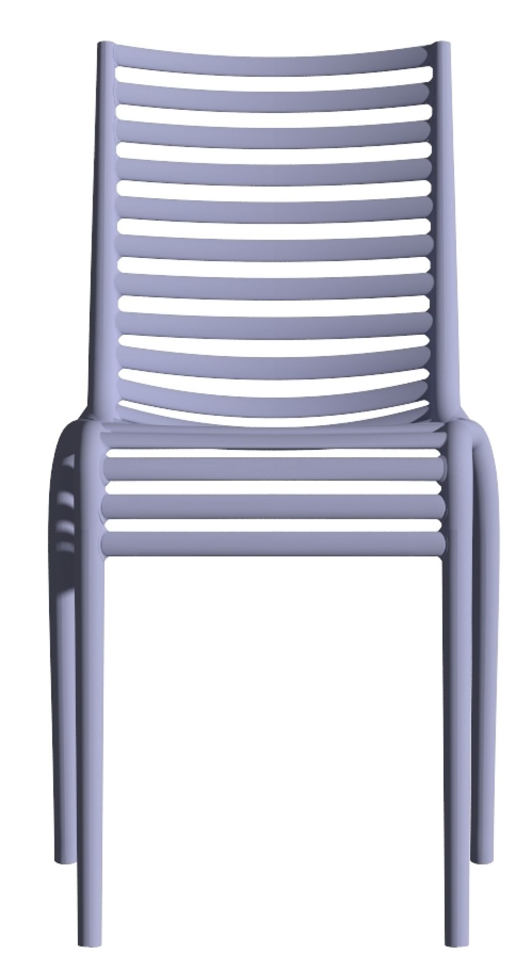 Pip-e Stuhl in Lavendel von Driade: Moderner Designstuhl mit horizontalen Streben für Innen und Außen.