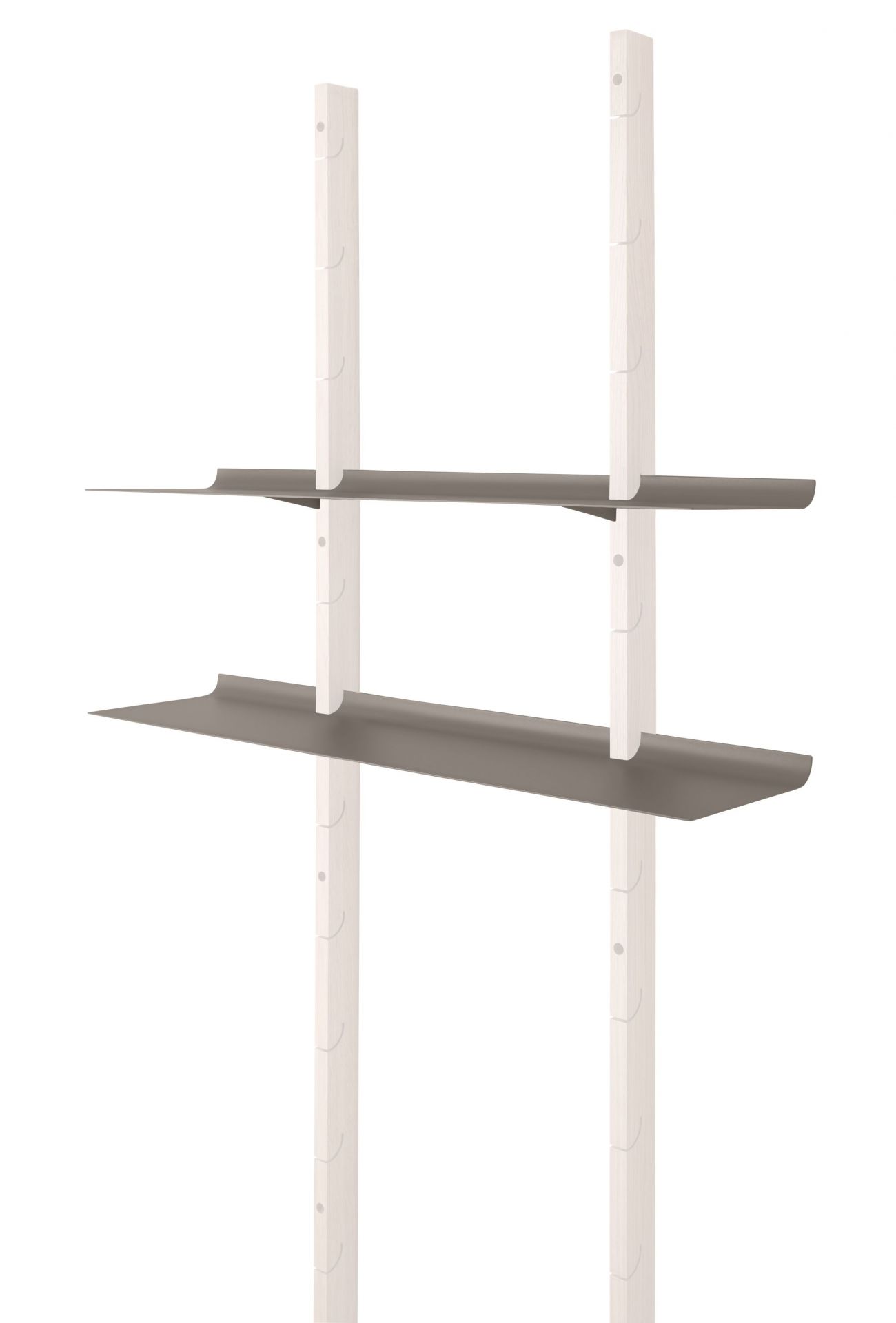 Smile Regal Einlegeböden 2er Set von Eva Solo: Graue Regalböden mit weißen Halterungen für Wandmontage.