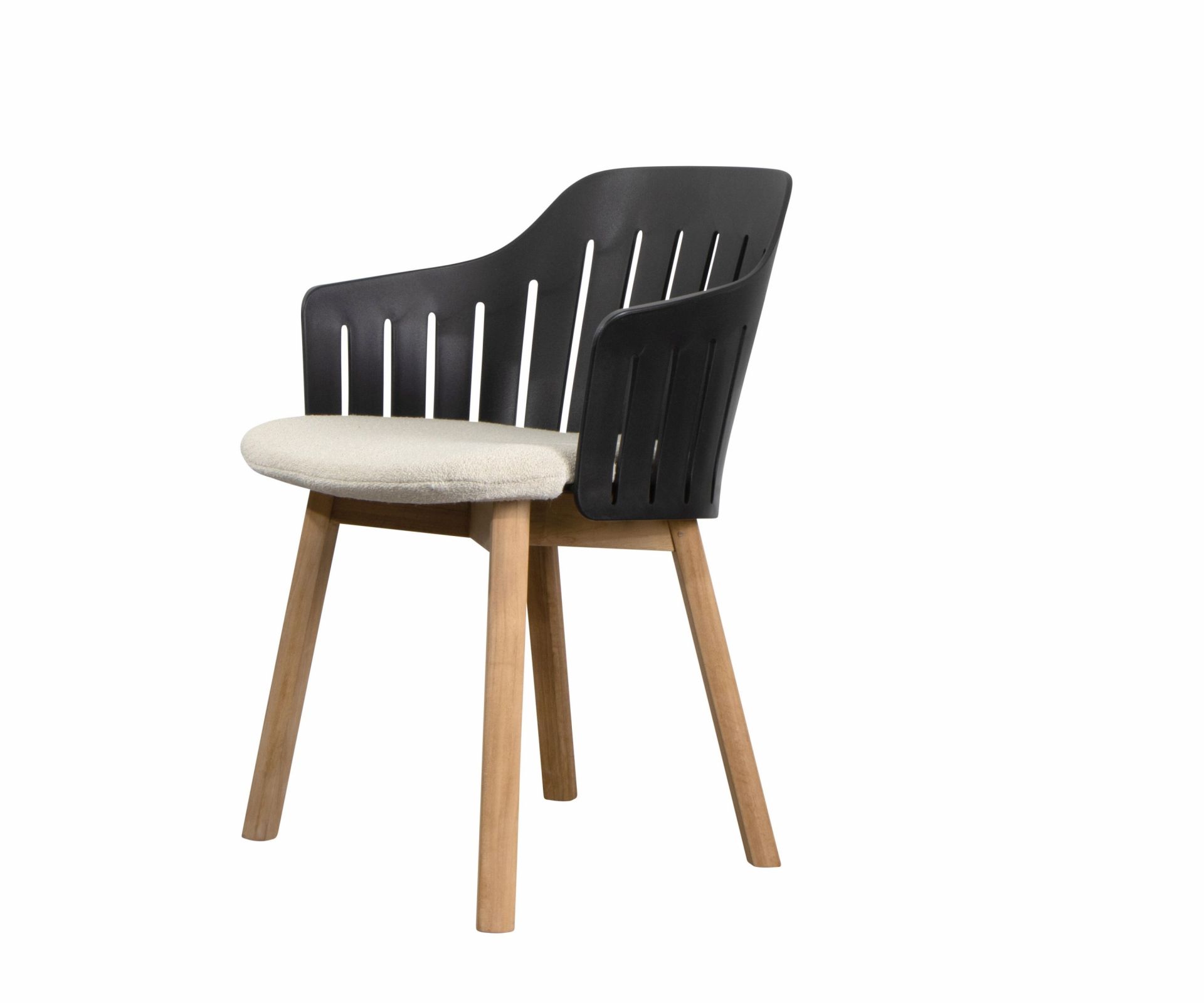 Choice Outdoor Stuhl Teakgestell 4 Beine Schwarz Cane-Line