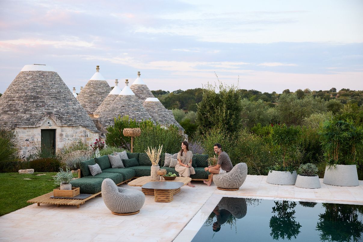 Soil Planter Trapezium Large Pflanzgefäß Outdoor Cane-Line