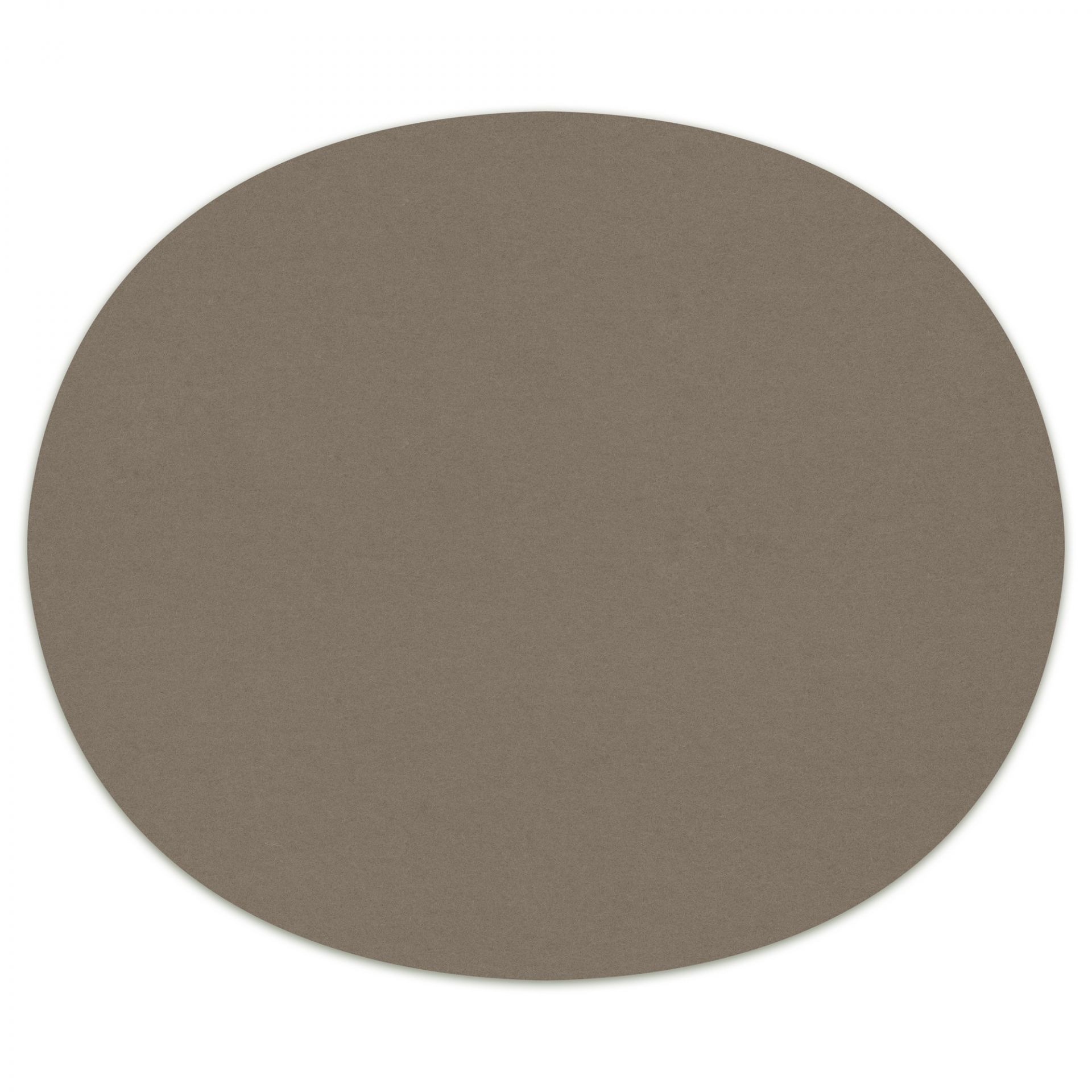 Runde, taupefarbene Filz Sitzauflage für Fritz Hansen Siebener Stuhl, Hey Sign.