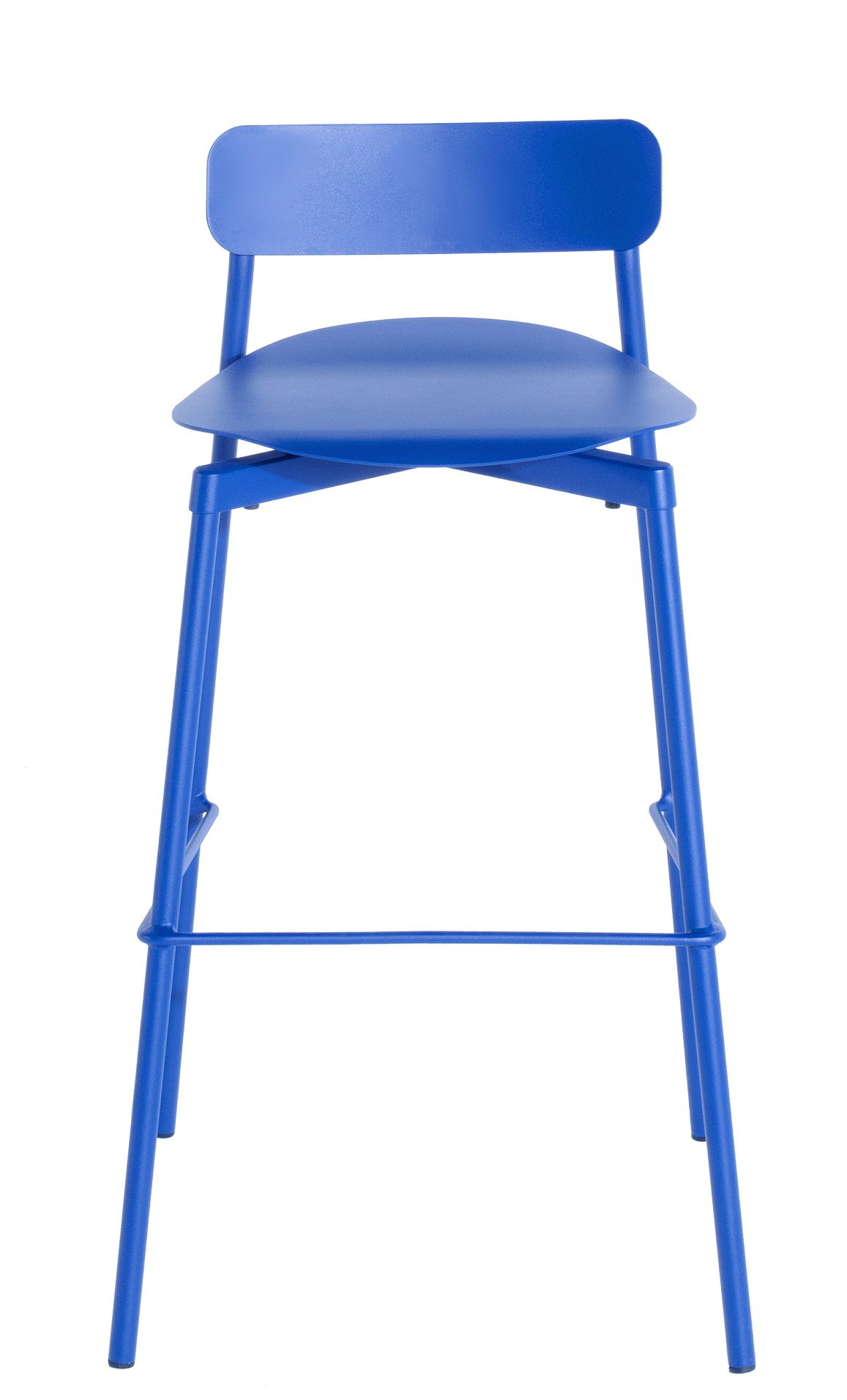 Blauer Fromme Barstool Barhocker von Petite Friture, Höhe 75 cm, modernes Design.