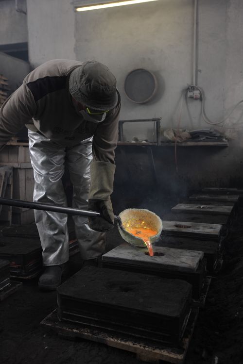 Walter Gropius Türdrücker Tecnolumen Nickel poliert