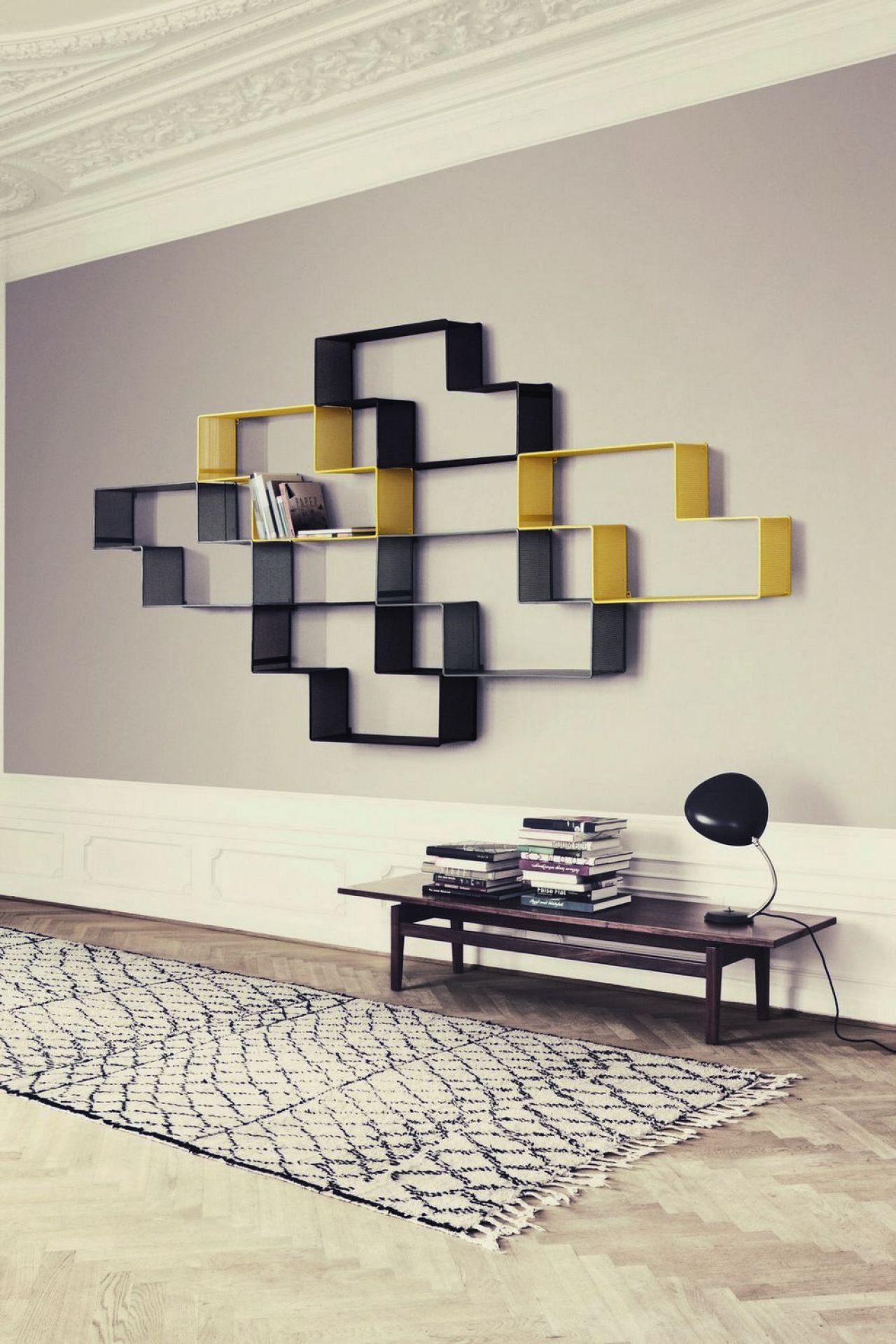 Mategot Dedal Bücherregal Gubi Stone grey