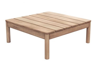 Tradition Lounge Tisch von Skagerak by Fritz Hansen, quadratischer Couchtisch aus Teakholz für den Garten.