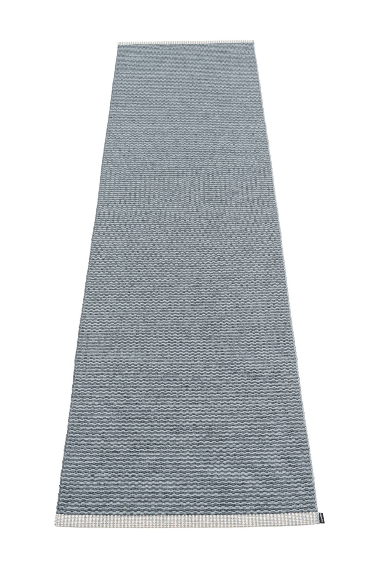 Pappelina Teppich Mono in Granit, 60x250 cm. Skandinavischer Kunststoffteppich für Innen- und Außenbereich.