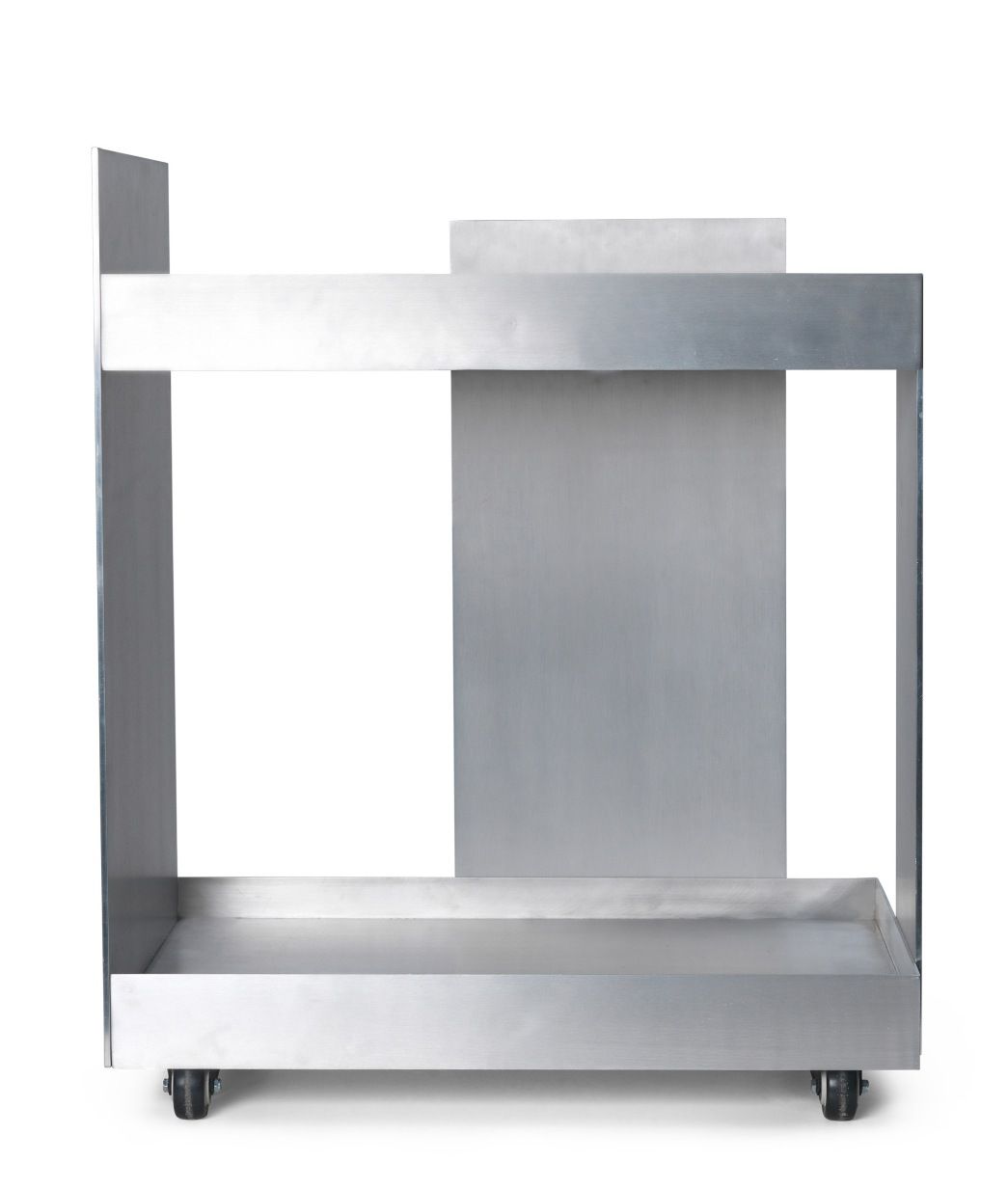Ferm Living Servierwagen aus Aluminium, ein Lager Trolley mit Rollen, modernes Design.