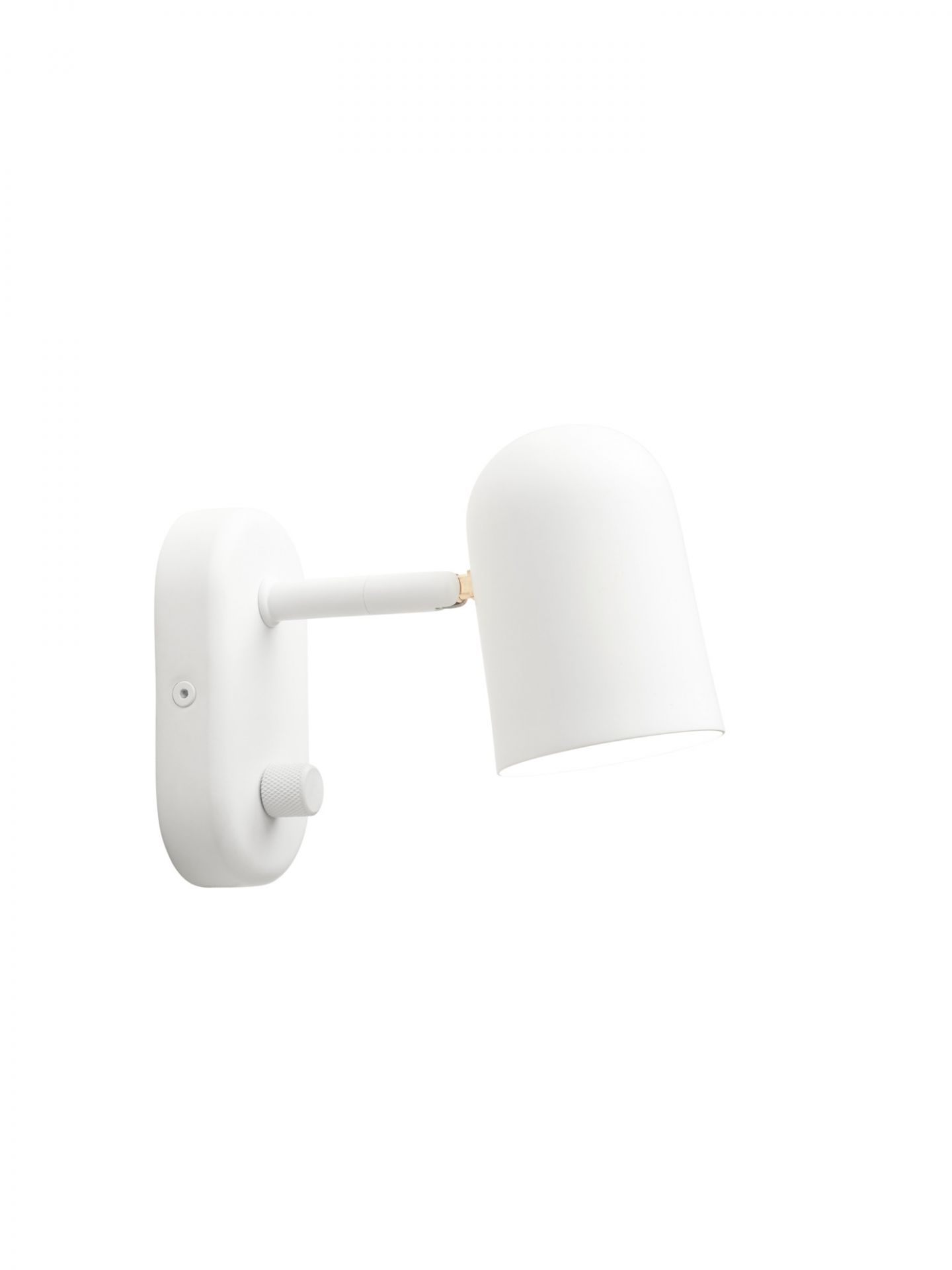 Weiße Buddy Wall Wandleuchte von Northern mit Dimmer für Schlafzimmer und Wohnzimmer.