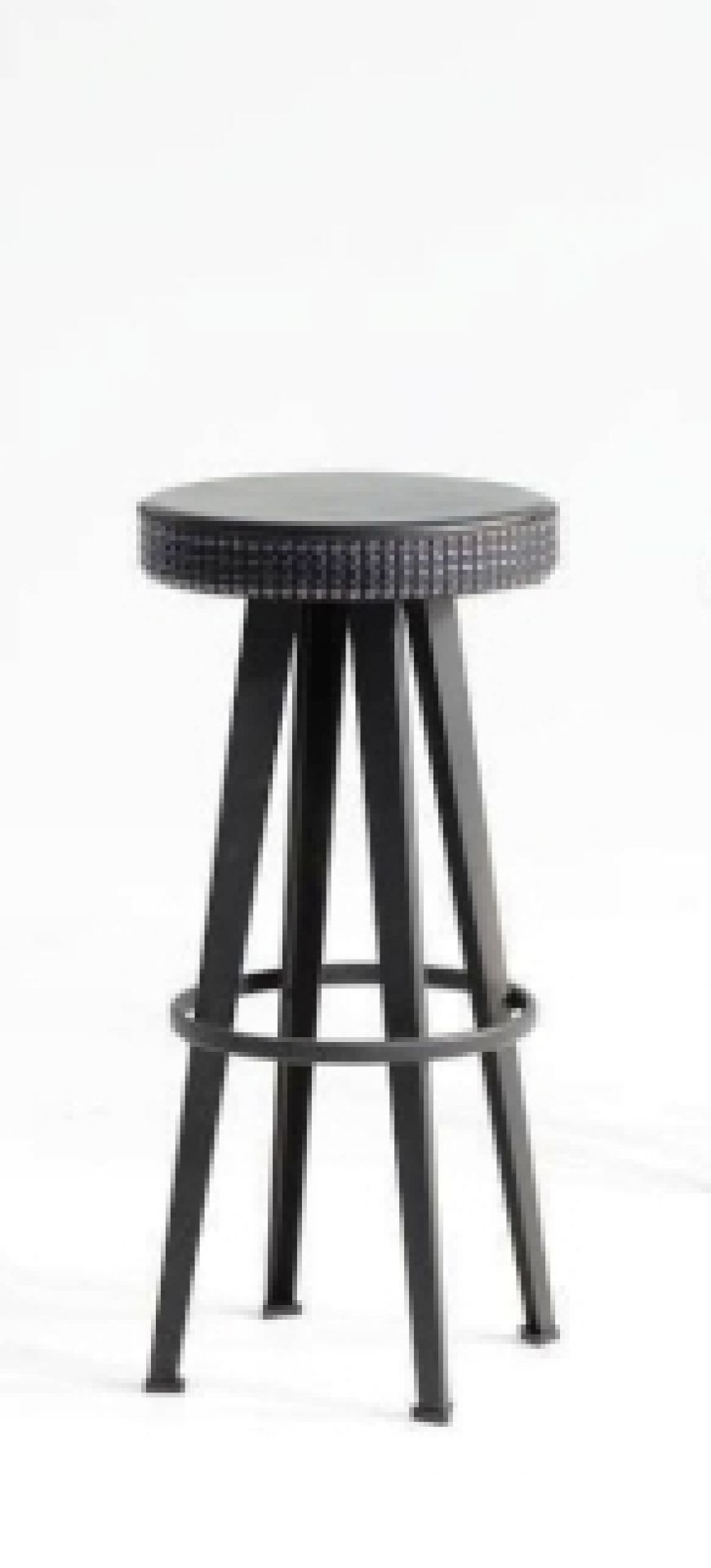 Schwarzer Bar Stud Barhocker von Moroso Diesel, 76 cm hoch, mit gepolstertem Sitz.