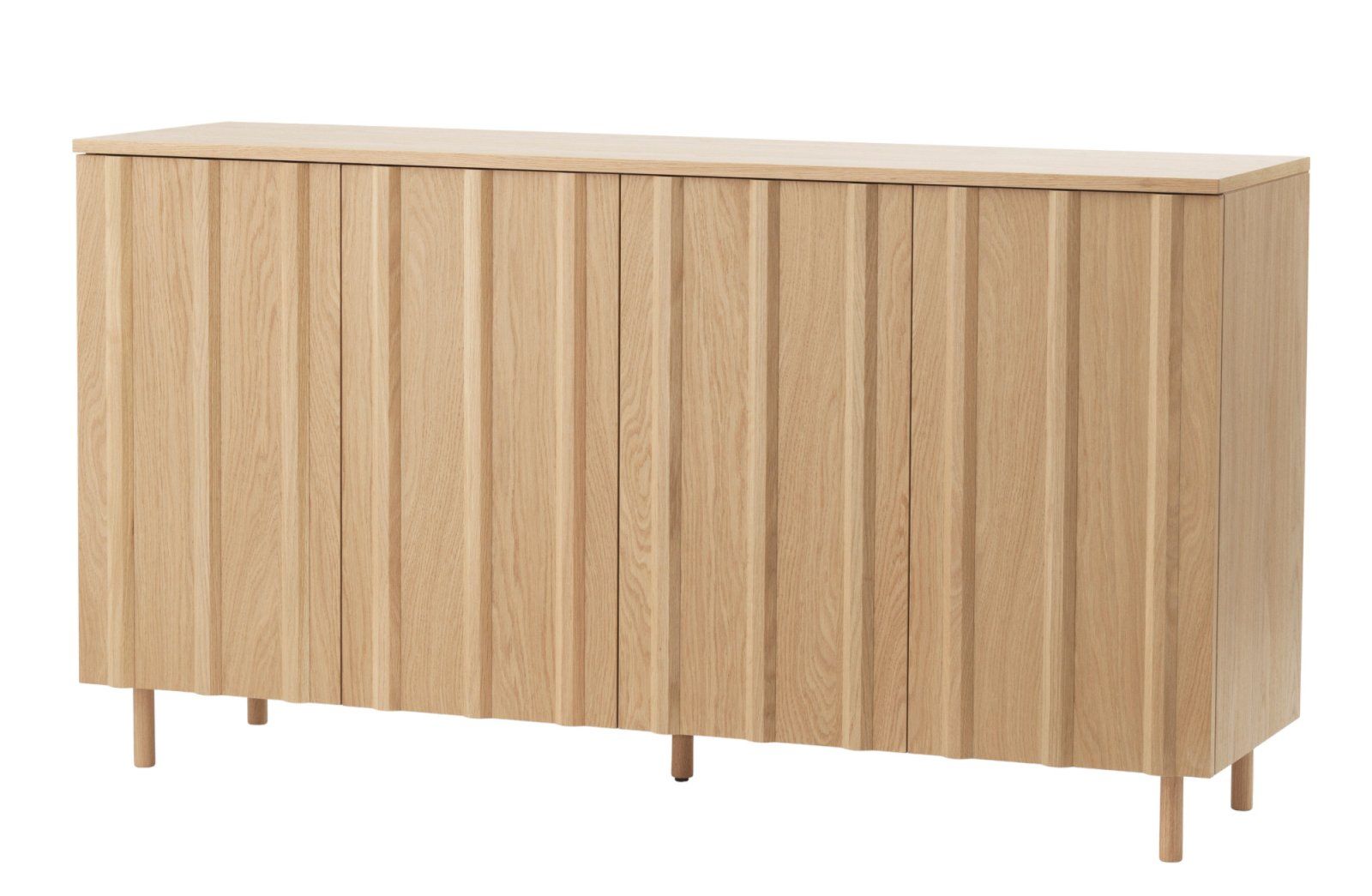 Normann Copenhagen Rib Sideboard aus Eiche, modernes Holz Sideboard mit geriffelten Türen.