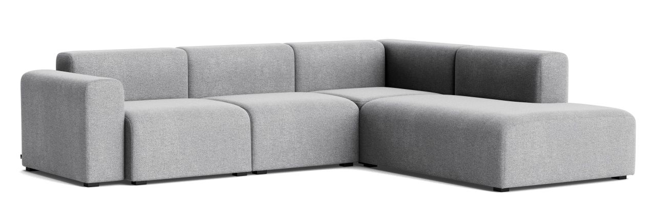 Graues Mags Sofa mit Eckkombination und Hallingdal Stoff, modernes Design für Wohnzimmer.
