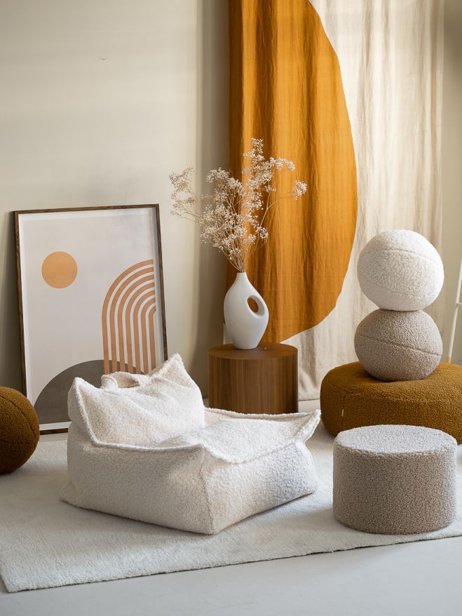 Kindersitzsack Sessel Teddystoff Wigiwama